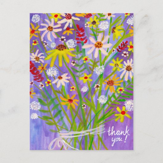 Colorful Daisy Bouquet Dank u Briefkaart (Voorkant)