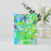 Colorful Daisy Bouquet Good Luck Briefkaart (Staand voorkant)