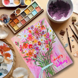 Colorful Daisy Bouquet Happy Birthday Briefkaart<br><div class="desc">Pas deze kaart aan met een speciale naam en je eigen tekst op de achterzijde! Bekijk mijn winkel voor meer!</div>