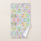 Colorful daisy bouquet - pastel bad handdoek (Handdoek)