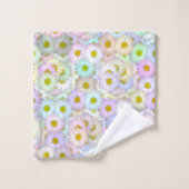Colorful daisy bouquet - pastel bad handdoek (Wasdoekje)