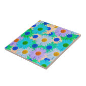 Colorful Daisy Flowers Patroon Tegeltje (Zijkant)