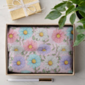 Colorful Daisy Flowers Roze Tissuepapier (Geschenk)