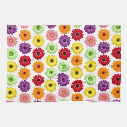Colorful Daisy Print Theedoek (Horizontaal)