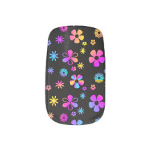 Colorful Daisy: Retro Minx-nagels