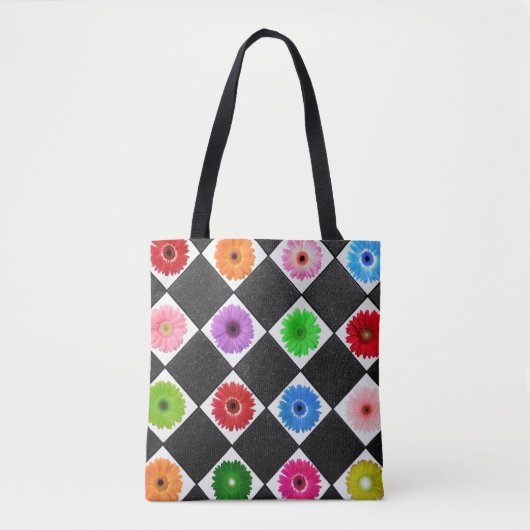 Colorful Daisy Tote Bag (Voorkant)