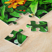 Colorful Daisy Zinnia Flower Garden Puzzle Legpuzzel (Zijkant)