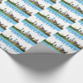Colorful Dallas Skyline Illustratie Cadeaupapier (Hoek)
