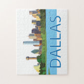 Colorful Dallas Skyline Illustratie Legpuzzel (Verticaal)