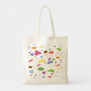 Colorful Dalmatian Spotted Print Canvas tas