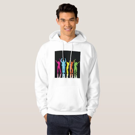 Colorful Dancers dansen rond Hoodie (Voorkant volledig)