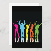 Colorful Dancers dansen rond Kaart (Voorkant / Achterkant)