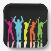 Colorful Dancers dansen rond Papieren Bordje (Voorkant)