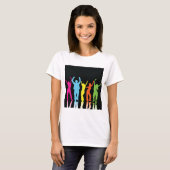 Colorful Dancers dansen rond T-shirt (Voorkant volledig)