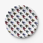 colorful dancers papieren bordje (Voorkant)