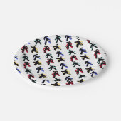 colorful dancers papieren bordje (Gekanteld)