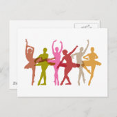 Colorful Dancing Ballerinas Briefkaart (Voorkant / Achterkant)