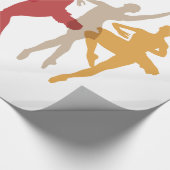 Colorful Dancing Ballerinas Cadeaupapier (Hoek)