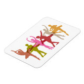 Colorful Dancing Ballerinas Magneet (Linkerzijde)