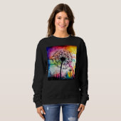 Colorful dandelion watercolor optics blowball trui (Voorkant volledig)