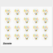 Colorful Dankjewel Envelopzegels Ronde Sticker (Vel)
