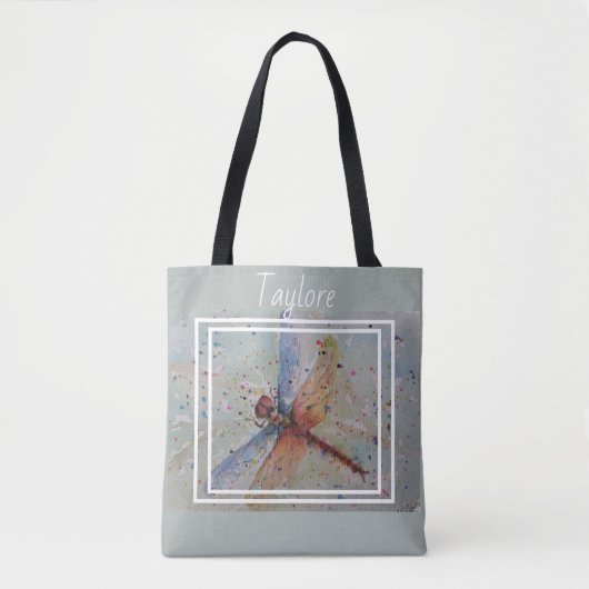 Colorful Daring Dragonfly Tote Bag (Voorkant)