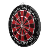 Colorful Dart Board Black and Red / Customizable Dartbord (Voorkant Rechts)