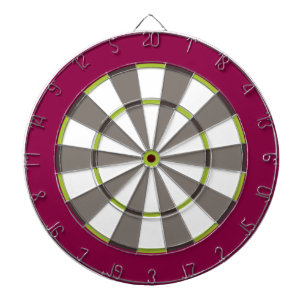 Colorful Dart Board in Maroon Green Grey Dartbord