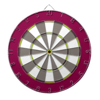 Colorful Dart Board in Maroon Green Grey Dartbord