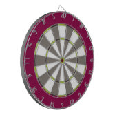 Colorful Dart Board in Maroon Green Grey Dartbord (Voorkant Links)