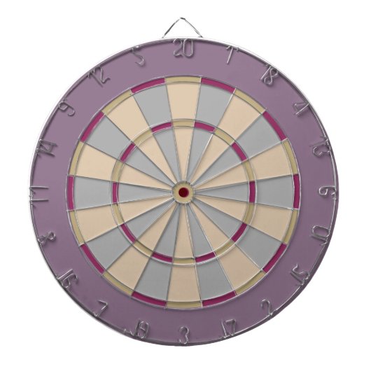 Colorful Dart Board in Mauve Neutrals Dartbord (Voorkant)