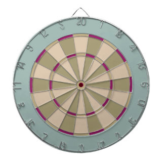 Colorful Dart Board in Muted Tones met kleuren-pop Dartbord
