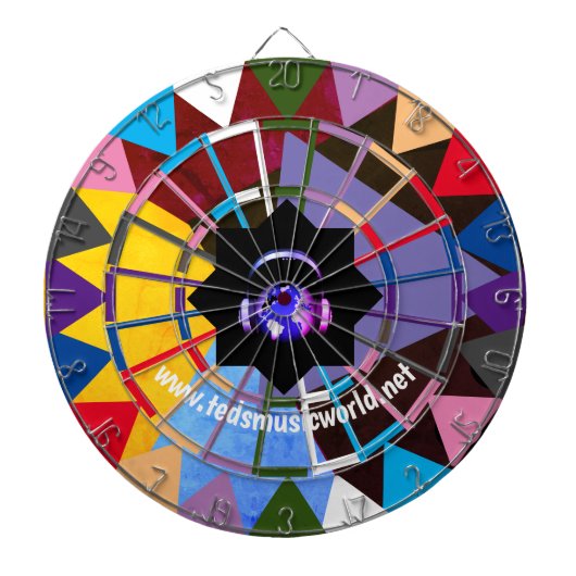Colorful Dartboard set Dartbord (Voorkant)