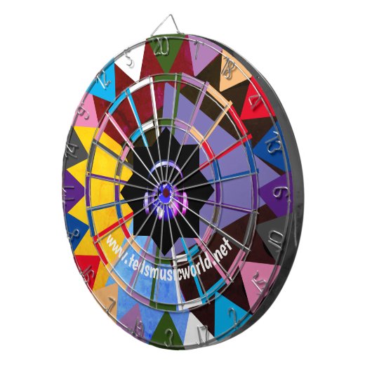 Colorful Dartboard set Dartbord (Voorkant Rechts)