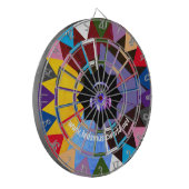 Colorful Dartboard set Dartbord (Voorkant Links)