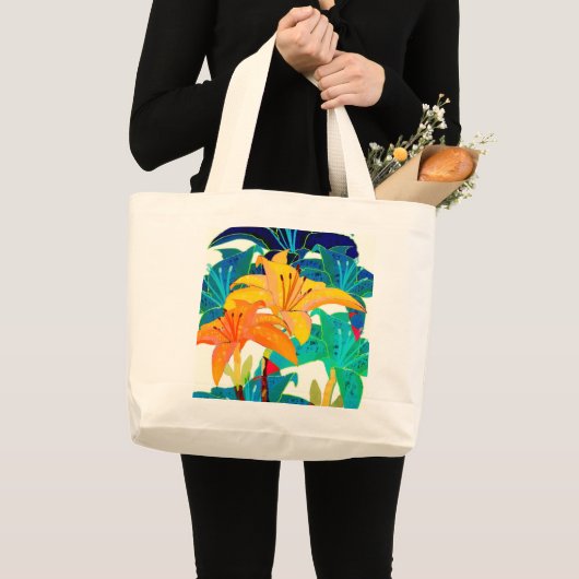 Colorful Daylily Canvas tas (Voorkant (product))