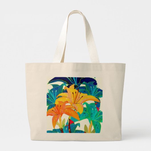 Colorful Daylily Canvas tas (Achterkant)