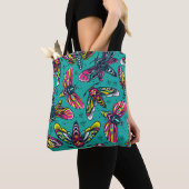 Colorful Death Moth Design Tote Bag (Dichtbij)