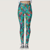 Colorful Death Moths Leggings (Voorkant)