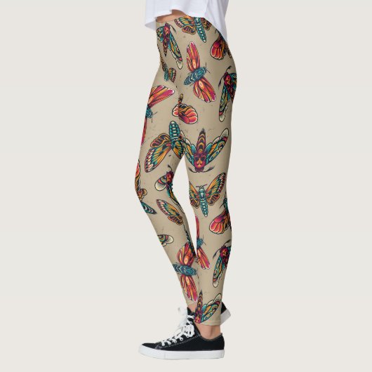 Colorful Death Moths Leggings (Links)