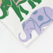 Colorful Decorative Elephants Pattern Fleece Deken (Hoek)