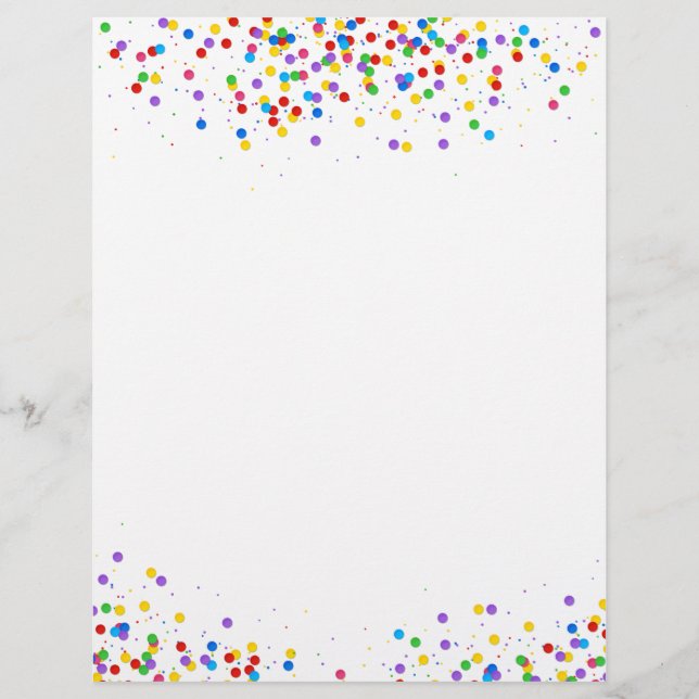 Colorful Decorative Round Confetti - Letterhead (Voorkant)