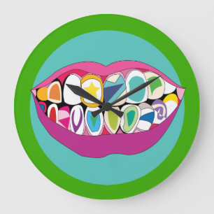 Colorful Dentist Office Tooth Teeth Smile Grote Klok