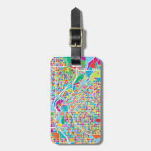 Colorful Denver Map Bagagelabel