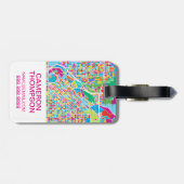 Colorful Denver Map Bagagelabel (Achterkant horizontaal)