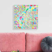 Colorful Denver Map Canvas Afdruk (Insitu (Woonkamer))