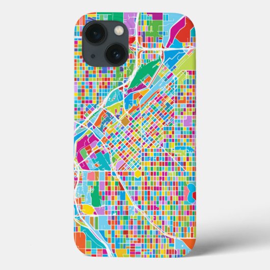 Colorful Denver Map Case-Mate iPhone Case (Achterkant)
