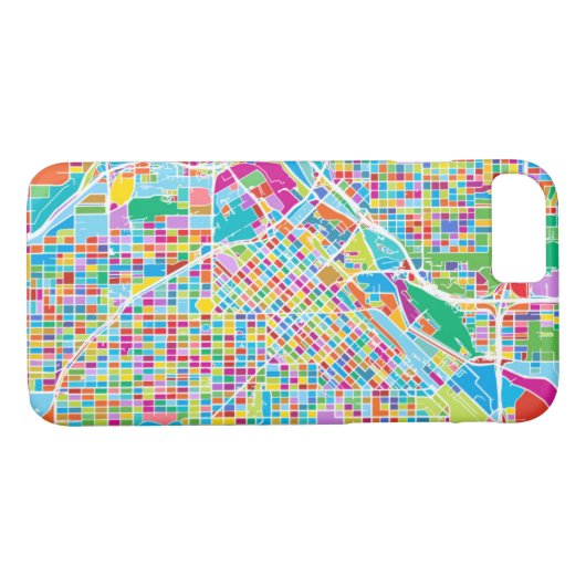 Colorful Denver Map Case-Mate iPhone Case (Achterkant (Horizontaal))