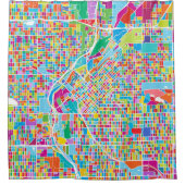 Colorful Denver Map Douchegordijn (Voorkant)