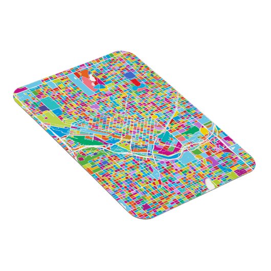 Colorful Denver Map Magneet (Rechterzijde)